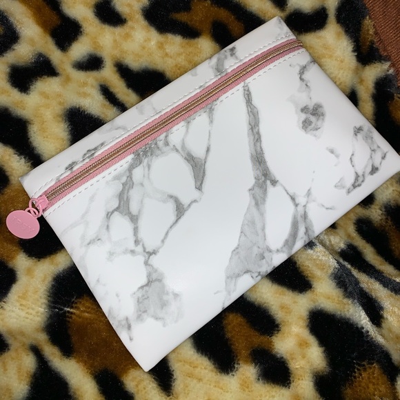 Bags Ipsy Empty Zippered Cosmetic Bag White Marble Poshmark